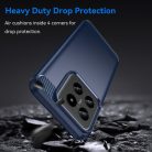 RMPACK Xiaomi 14 Szilikon Tok Ütésállókivitel Karbon Mintázattal Sötétkék