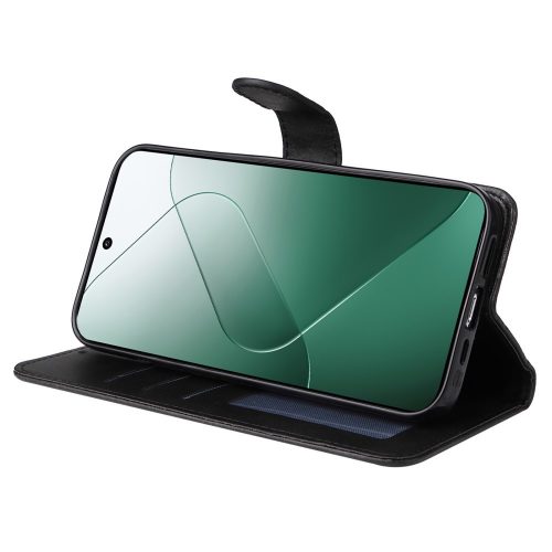 RMPACK Xiaomi 14 Notesz Tok Business Series V2 Kitámasztható Bankkártyatartóval Fekete