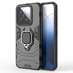   RMPACK Xiaomi 14 Védőtok Ring Guard Gyűrűs 2in1 Tok Ütésálló - Kitámasztható TPU Hybrid Fekete