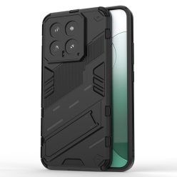   RMPACK Xiaomi 14 Tok Ütésállókivitel Kitámasztható PC + TPU 2in1 Anti-Drop Series Kameralencse védelemmel Fekete