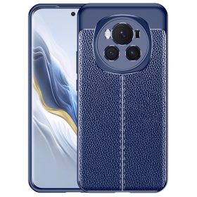   RMPACK Honor Magic6 Pro 5G Szilikon Tok Bőrmintázattal TPU Prémium Sötétkék