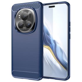   RMPACK Honor Magic6 Pro 5G Szilikon Tok Ütésállókivitel Karbon Mintázattal Sötétkék