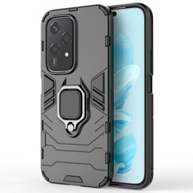   RMPACK Honor 200 Lite 5G Védőtok Ring Guard Gyűrűs 2in1 Tok Ütésálló - Kitámasztható TPU Hybrid Fekete