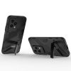 RMPACK Honor 200 Lite 5G Tok Ütésállókivitel Kitámasztható PC + TPU 2in1 Anti-Drop Series Kameralencse védelemmel Fekete