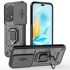   RMPACK Honor 200 Lite 5G Ütésálló Tok FUTURE Armor Slide - Gyűrűs Kitámasztható Fekete