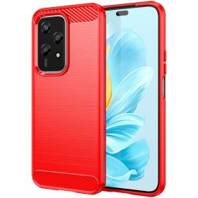  RMPACK Honor 200 Lite 5G Szilikon Tok Ütésállókivitel Karbon Mintázattal Piros