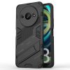 RMPACK Xiaomi Redmi A3 Tok Ütésállókivitel Kitámasztható PC + TPU 2in1 Anti-Drop Series Kameralencse védelemmel Fekete