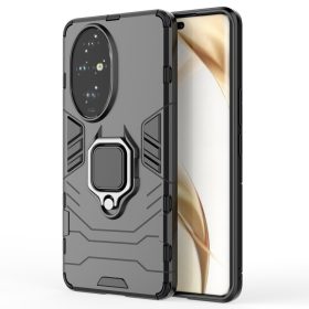   RMPACK Honor 200 Pro 5G Védőtok Ring Guard Gyűrűs 2in1 Tok Ütésálló - Kitámasztható TPU Hybrid Fekete