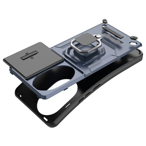 RMPACK Honor 200 Pro 5G Ütésálló Tok FUTURE Armor Slide - Gyűrűs Kitámasztható Fekete