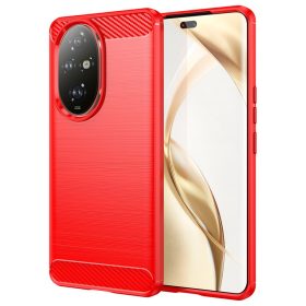   RMPACK Honor 200 Pro 5G Szilikon Tok Ütésállókivitel Karbon Mintázattal Piros