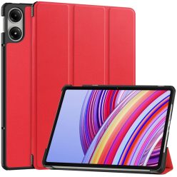   RMPACK Xiaomi Redmi Pad Pro Tok Tri-Fold Series Notesz Kitámasztható - Aktív AutoWake Funkcióval  Piros