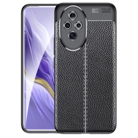   RMPACK Honor 200 5G Szilikon Tok Bőrmintázattal TPU Prémium Fekete
