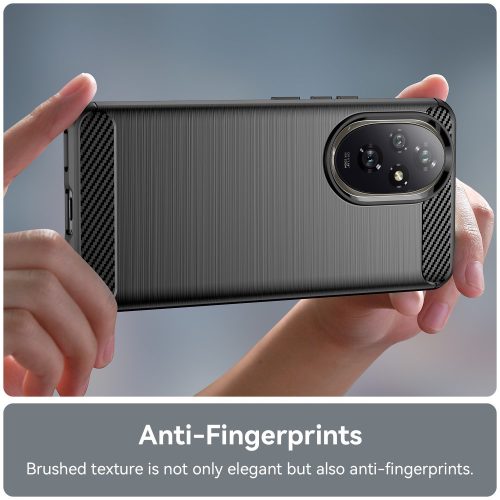 RMPACK Honor 200 5G Szilikon Tok Ütésállókivitel Karbon Mintázattal Fekete