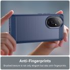 RMPACK Honor 200 5G Szilikon Tok Ütésállókivitel Karbon Mintázattal Kék