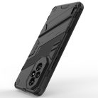 RMPACK Honor 200 5G Tok Ütésállókivitel Kitámasztható PC + TPU 2in1 Anti-Drop Series Kameralencse védelemmel Fekete