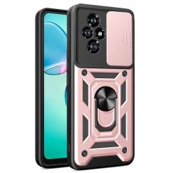   RMPACK Honor 200 5G Ütésálló Tok Best Armor Ring Style + Camera Protector Lencsevédelemmel Rózsaarany