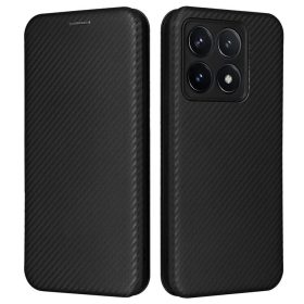   RMPACK Xiaomi 14T Karbon Mintás Notesz Tok Kitámaszható Fekete