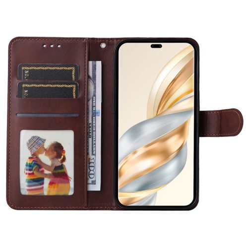 RMPACK Honor Magic7 Lite 5G Notesz Tok Kitámasztható - Kártyatartóval Business Series V2 Barna