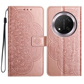   RMPACK Honor Magic7 Lite 5G Mintás Notesz Tok Kitámasztható Mandala Series Rózsaarany