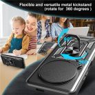 RMPACK Honor Magic7 Lite 5G Ütésálló Tok ArmorLife Kitámasztható Camera Slide Funkcióval Fekete