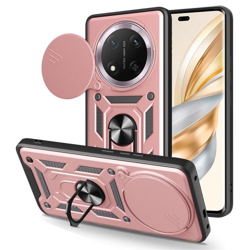 RMPACK Honor Magic7 Lite 5G Ütésálló Tok ArmorLife Kitámasztható Camera Slide Funkcióval Rózsaarany