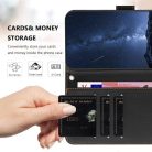 RMPACK Honor 400 Lite 5G Tok Notesz Kártyatartóval - Kitámasztható Wallet Style Fekete