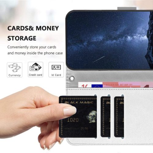 RMPACK Honor 400 Lite 5G Tok Notesz Kártyatartóval - Kitámasztható Wallet Style Ezüst