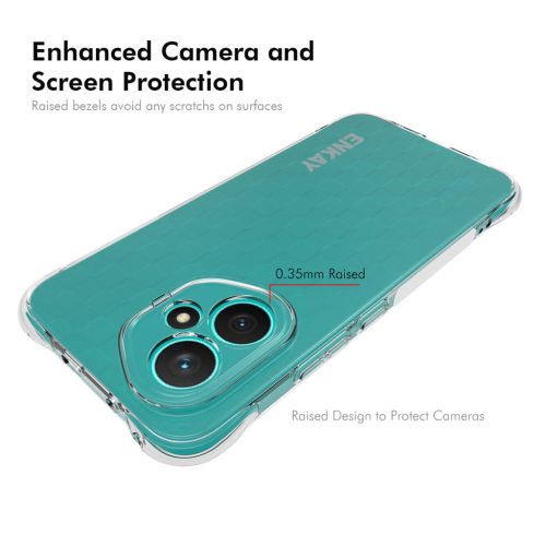 RMPACK Honor 400 5G Tok ENKAY Ütésállókivitel ShockProof Lencsevédő - TPU CameraSafe Áttetsző