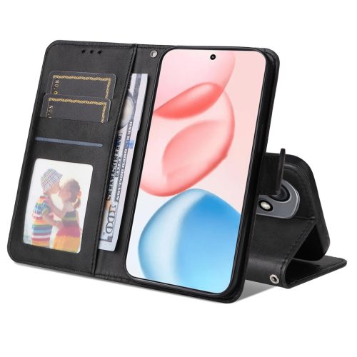 RMPACK Honor 400 5G Tok Notesz Kártyatartóval - Kitámasztható Wallet Style Fekete