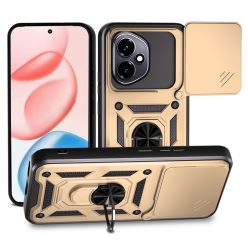   RMPACK Honor 400 5G Ütésálló Tok ArmorLife Kitámasztható Camera Slide Funkcióval Arany