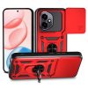 RMPACK Honor 400 5G Ütésálló Tok ArmorLife Kitámasztható Camera Slide Funkcióval Piros