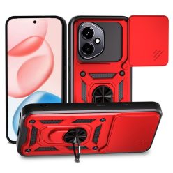   RMPACK Honor 400 5G Ütésálló Tok ArmorLife Kitámasztható Camera Slide Funkcióval Piros