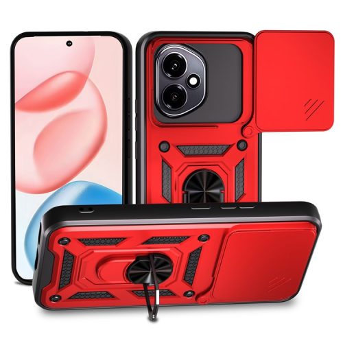 RMPACK Honor 400 5G Ütésálló Tok ArmorLife Kitámasztható Camera Slide Funkcióval Piros