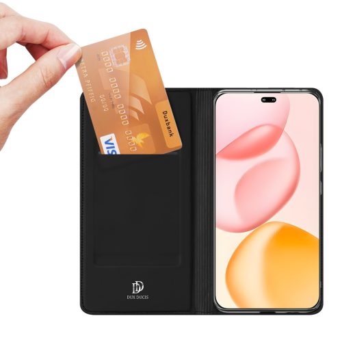 RMPACK Honor 400 Pro 5G Notesz Tok DUX DUCIS Skin Pro Series - Kitámasztható - Kártyatartóval Fekete