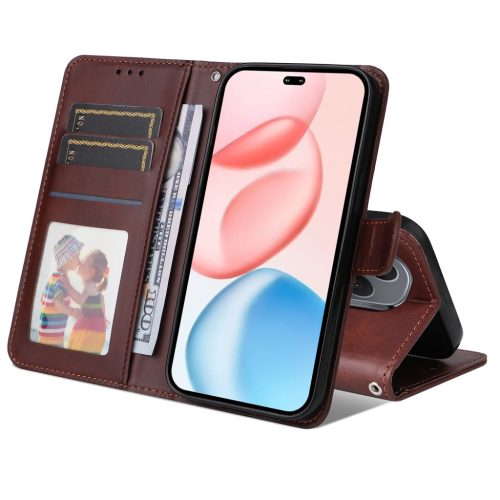 RMPACK Honor 400 Pro 5G Notesz Tok Business Series - Kitámasztható Kártyatartóval Barna