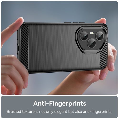 RMPACK Honor 400 Pro 5G Szilikon Tok Carbon Fiber Mintázattal Fekete