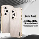 RMPACK Honor 400 Pro 5G Tok KADEM Luxury Series - Fényes Fémes Mintázattal Arany 