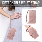 RMPACK Honor Magic8 Lite macska mintás műbőr flip tok csuklópánttal