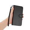 RMPACK Honor Magic8 Lite Carbon Fiber textúrás bőr pénztárcatok szíjjal