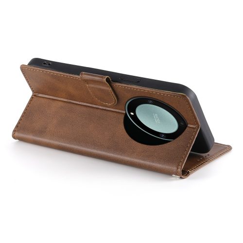 RMPACK Honor Magic8 Lite elegáns bőr hatású flip tok kártyatartóval