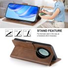 RMPACK Honor Magic8 Lite elegáns bőr hatású flip tok kártyatartóval