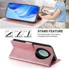 RMPACK Honor Magic8 Lite elegáns bőr hatású flip tok kártyatartóval