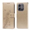 RMPACK Honor 600 Lite 5G Tok Notesz Fényes Butterfly-Stlye Pillangó Mintázattal Arany