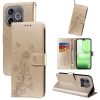 RMPACK Honor 600 Lite 5G Tok Notesz Fényes Butterfly-Stlye Pillangó Mintázattal Arany