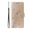 RMPACK Honor 600 Lite 5G Tok Notesz Fényes Butterfly-Stlye Pillangó Mintázattal Arany