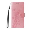 RMPACK Honor 600 Lite 5G Tok Notesz Fényes Butterfly-Stlye Pillangó Mintázattal Rózsaszín