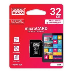   Goodram/Toshiba Memóriakártya 32GB CLASS 10 UHS-1 + SD Adapter