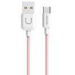 USAMS USB Adat-Töltő Kábel Type-C 2A 1M Rózsaszín