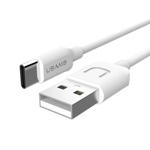 USAMS USB Adat-Töltő Kábel Type-C 2A 1M Fehér