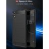 Sony Xperia XA1 Ultra Szilikon Tok Szálcsiszolt Ütésálló Kivitel Fekete